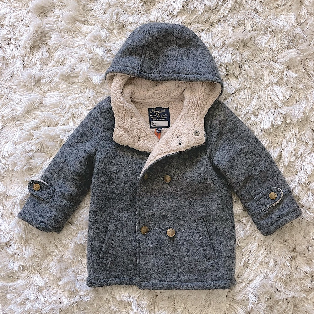 ♥️ Mayoral toddler Fleece Lined l Duffle Coat with. Size 1-2 years (80cm)